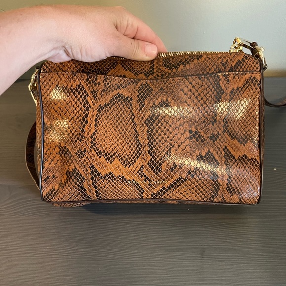 Rebecca Minkoff Snake Skin Mac Equestrian Crossbody Purse - Picture 6 of 11